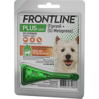 Antipulgas e Carrapatos Frontline Plus para Cães de 1 a 10 Kg