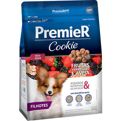 Biscoito PremieR Cookie para Cães Filhotes Sabor Frutas Vermelhas